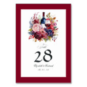 Numéro De Table Mariage de dégustation de vin de Bourgogne, de la  (Par défaut)