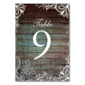 Numéro De Table mariage de dentelle de bois de canne rustique (Par défaut)