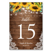 Numéro De Table Mariage de dentelle en bois rustique (Par défaut)