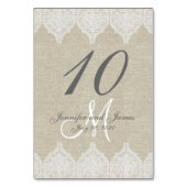 Numéro De Table Mariage de dentelle rustique chaud (Par défaut)