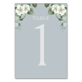 Numéro De Table Mariage de design Eucalyptus moderne (Dos)