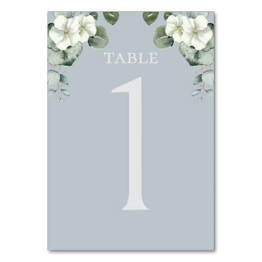 Numéro De Table Mariage de design Eucalyptus moderne (Par défaut)