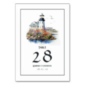 Numéro De Table Mariage de destination à Newport, Rhode Island (Dos)
