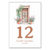 Numéro De Table Mariage de destination rustique (Dos)