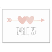 Numéro De Table Mariage de deux coeurs (Dos)