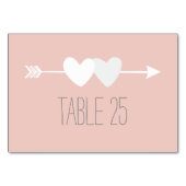 Numéro De Table Mariage de deux coeurs (Devant)