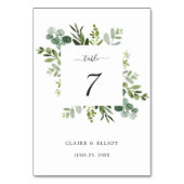 Numéro De Table Mariage de feuillage vert Eucalyptus Numéro de tab (Par défaut)