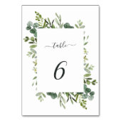 Numéro De Table Mariage de feuillage vert Eucalyptus Numéro de tab (Par défaut)