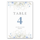Numéro De Table Mariage de Fleur Sauvage Bleu Periwinkle (Par défaut)