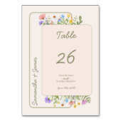 Numéro De Table Mariage de Fleur sauvage Rustique moderne Numéro d (Par défaut)
