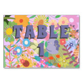 Numéro De Table Mariage de fleurs (Devant)