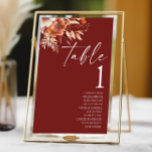 Numéro De Table Mariage de fleurs Brown rouillées de Bourgogne<br><div class="desc">C'est un Mariage de fleurs Brown rouilleuses de Bourgogne avec un numéro de table avec des noms!</div>