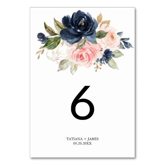 Numéro De Table Mariage de fleurs d'automne (Par défaut)