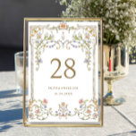 Numéro De Table Mariage de fleurs de Bohême Vintages<br><div class="desc">Pour plus de personnalisation,  cliquez sur "Personnaliser ce modèle",  puis sur "Modifier à l'aide de l'outil de conception". Élégant éditable facile à utiliser modèles mariage,  plus d'articles disponibles dans le magasin (invitations,  rsvp,  cartes de remerciements,  papeterie & décoration). Si vous avez besoin d'aide ou d'articles correspondants,  veuillez me contacter.</div>