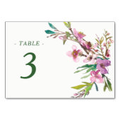 Numéro De Table Mariage de fleurs de cerisier rose (Devant)