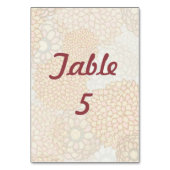 Numéro De Table Mariage de fleurs de fleurs colorées (Dos)