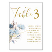 Numéro De Table Mariage de fleurs de printemps bleu Dusty (Par défaut)