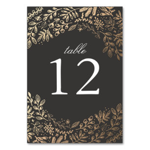 Numéro De Table Mariage de fleurs de récolte