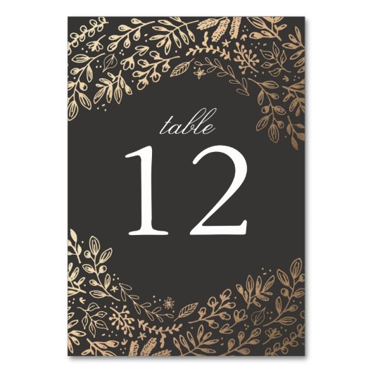 Numéro De Table Mariage de fleurs de récolte (Par défaut)