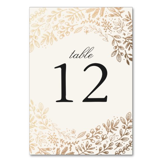 Numéro De Table Mariage de fleurs de récolte (Dos)