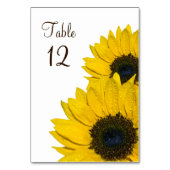 Numéro De Table Mariage de fleurs de tournesol Brown jaune (Par défaut)