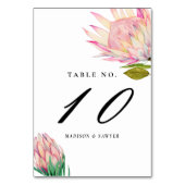 Numéro De Table Mariage de fleurs exotiques roses (Dos)