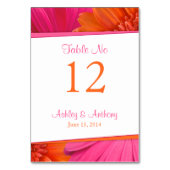 Numéro De Table Mariage de fleurs rose orange Gerbera Daisy (Par défaut)