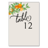 Numéro De Table Mariage de fruits à fleurs d'orange (Par défaut)