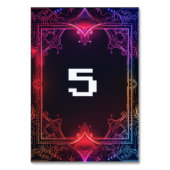 Numéro De Table Mariage de fusion Cyber-Médiéval (Dos)