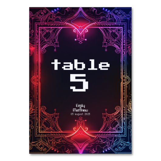 Numéro De Table Mariage de fusion Cyber-Médiéval (Par défaut)