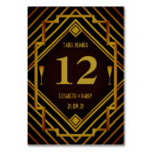 Numéro De Table Mariage de Gatsby Gold 2020 (Dos)