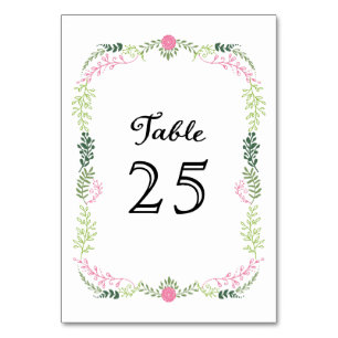 Numéro De Table Mariage de germination rustique de printemps de Bo