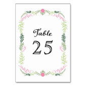 Numéro De Table Mariage de germination rustique de printemps de Bo (Dos)