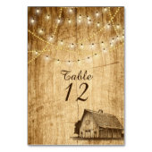 Numéro de table mariage de grange pour un Mariage (Dos)