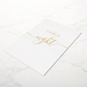 Numéro de table mariage de graphique or élégant (Rotation)