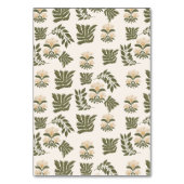 Numéro De Table Mariage de jardin botanique Fleur sauvage simple (Dos)