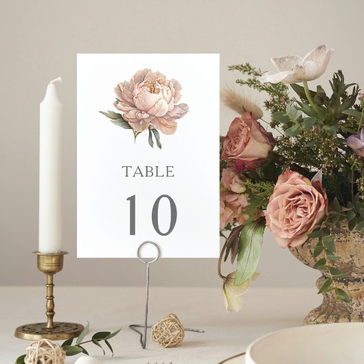 Numéro De Table Mariage de jardin Floral