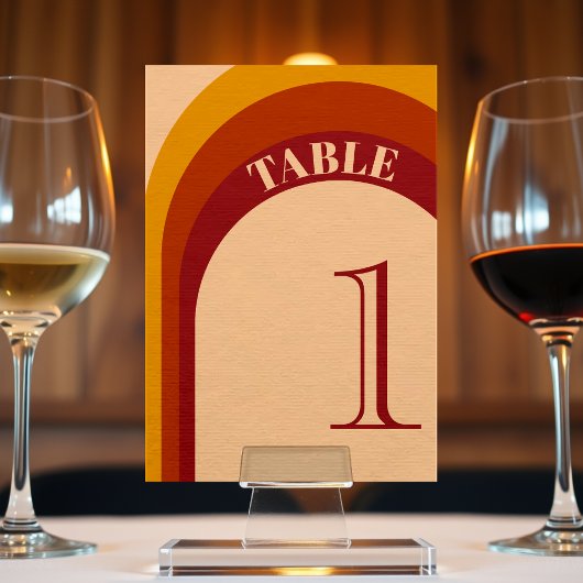 Numéro de table Mariage de la bande d'arc incurvée