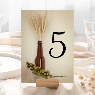 Numéro De Table Mariage de la brasserie Blé et houblon