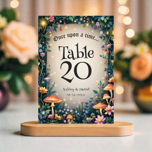 Numéro De Table Mariage de la forêt enchantée