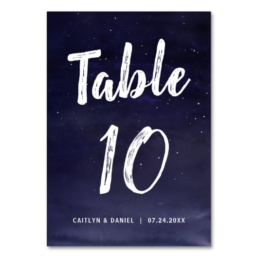 Numéro De Table Mariage de la marine Blue Night Sky (Par défaut)