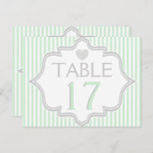 Numéro de table mariage de la table de la menthe,  (Devant / Derrière)