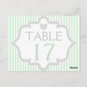 Numéro de table mariage de la table de la menthe,  (Dos)