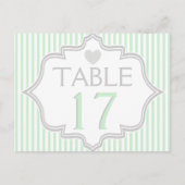 Numéro de table mariage de la table de la menthe,  (Devant)