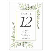 Numéro De Table Mariage de la verdure botanique moderne Numéros de (Par défaut)
