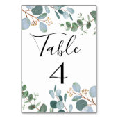 Numéro De Table Mariage de la verdure botanique Numéro de tableau (Dos)