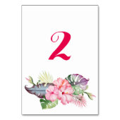 Numéro De Table Mariage de l'aquarelle des fleurs tropicales (Par défaut)