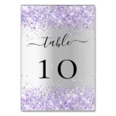Numéro De Table Mariage de lavande violette argentée (Par défaut)
