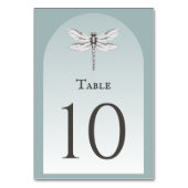 Numéro De Table Mariage de libellules turquoise (Dos)