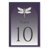 Numéro De Table Mariage de libellules violettes foncées (Par défaut)